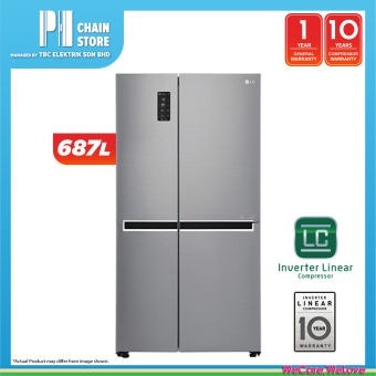 LG Refrigerator GCB247SLUV Side by Side