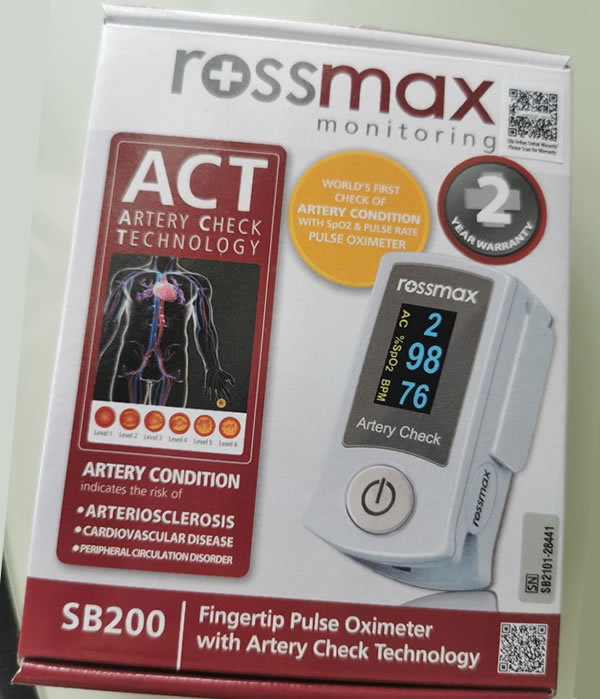 Rossmax SB 100 ACT Fingertip Pulse Oximeter