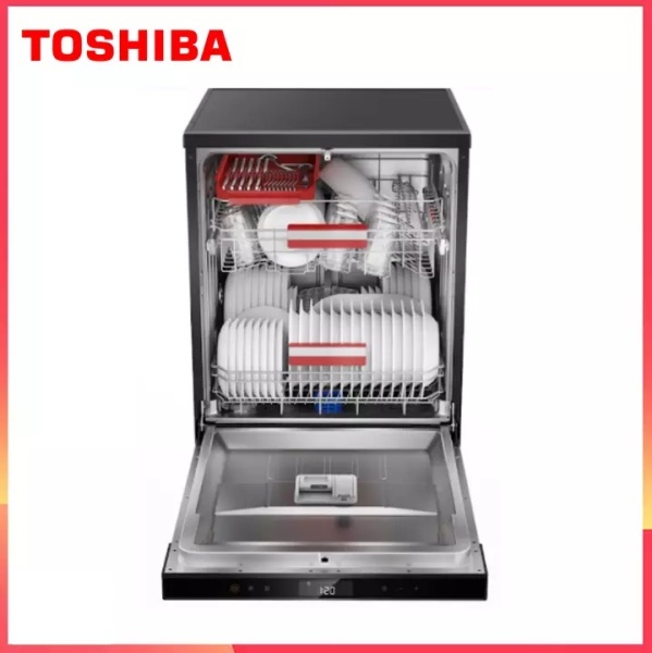 Toshiba DW-14F2(BS)-MY Free Standing Dishwasher 