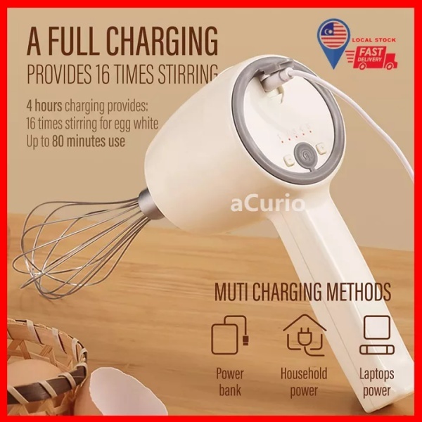 ACurio Cordless Hand Mixer 5-Speed 