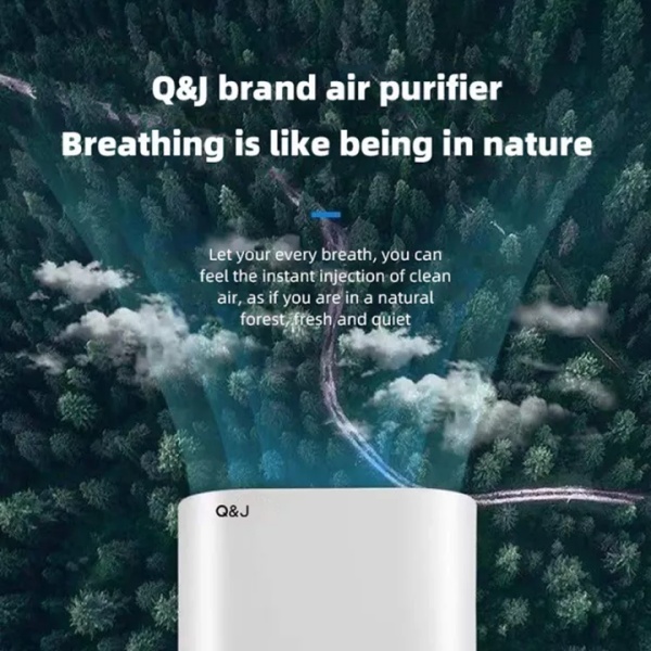 Q&J Large Air Purifier Dust Sensor 